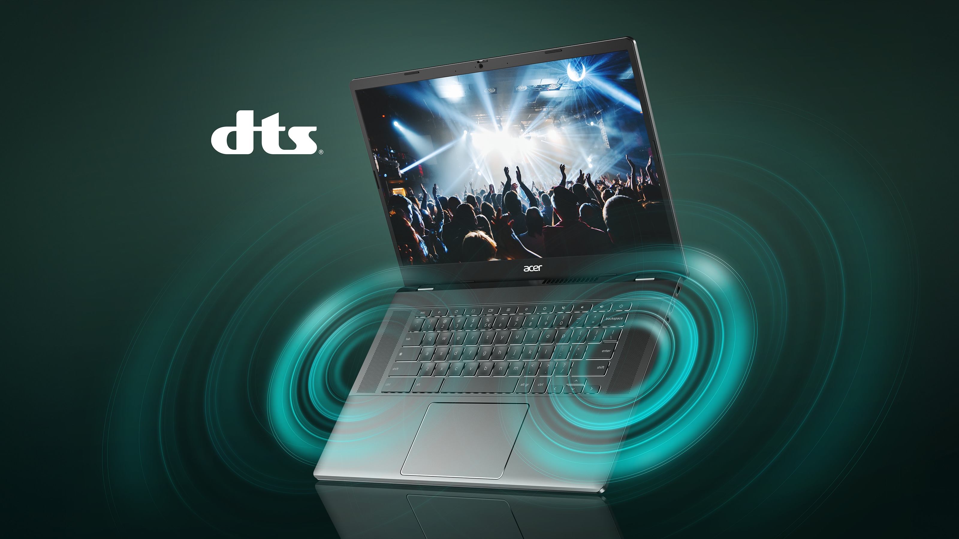 Acer Chromebook Plus 515 tarjoaa DTS® Audion ja pikalatauksen