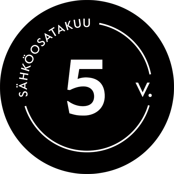5 vuoden sähköosatakuu