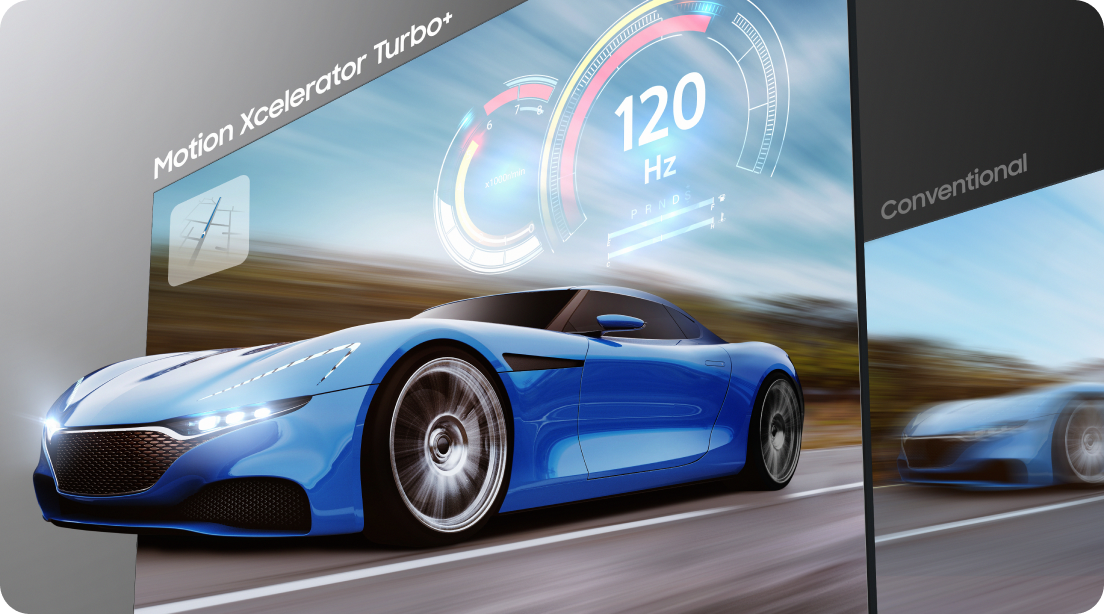 Samsung QLED -televisio Motion Xcelerator Turbo+ -teknologialla