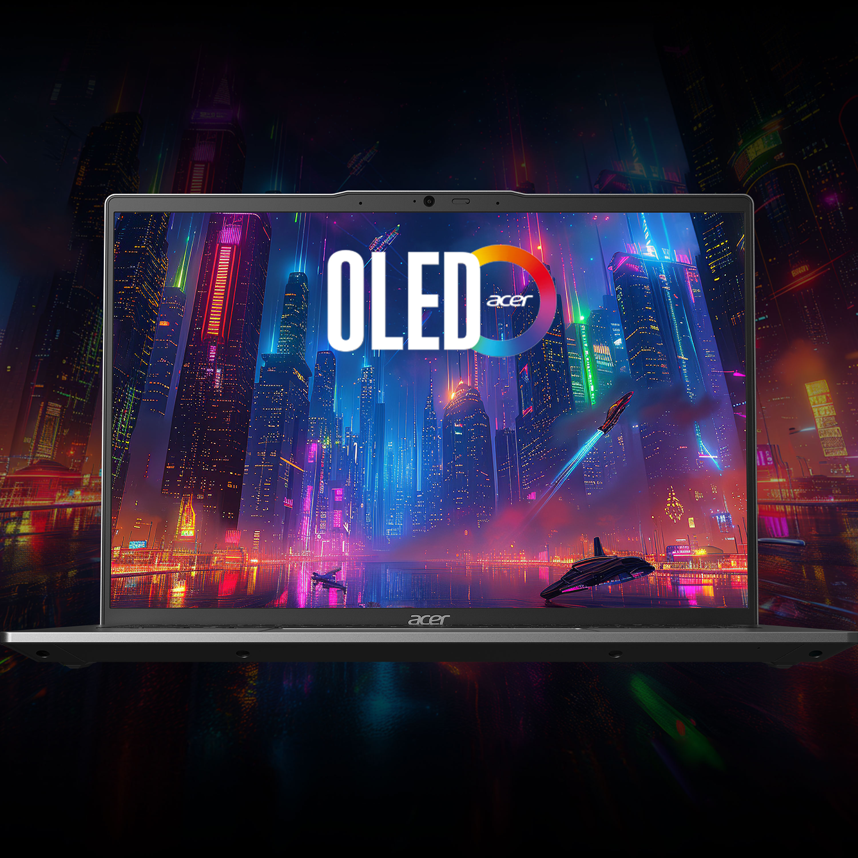 Acer - Acer Swift Go 14 -kannettava tummalla taustalla