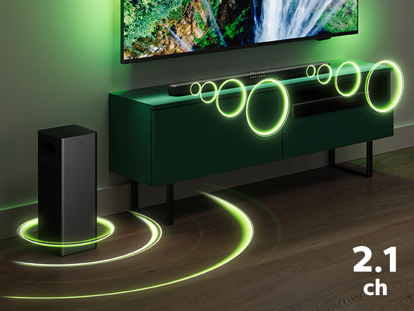 2.1-kanavainen Philips B6309 subwoofer
