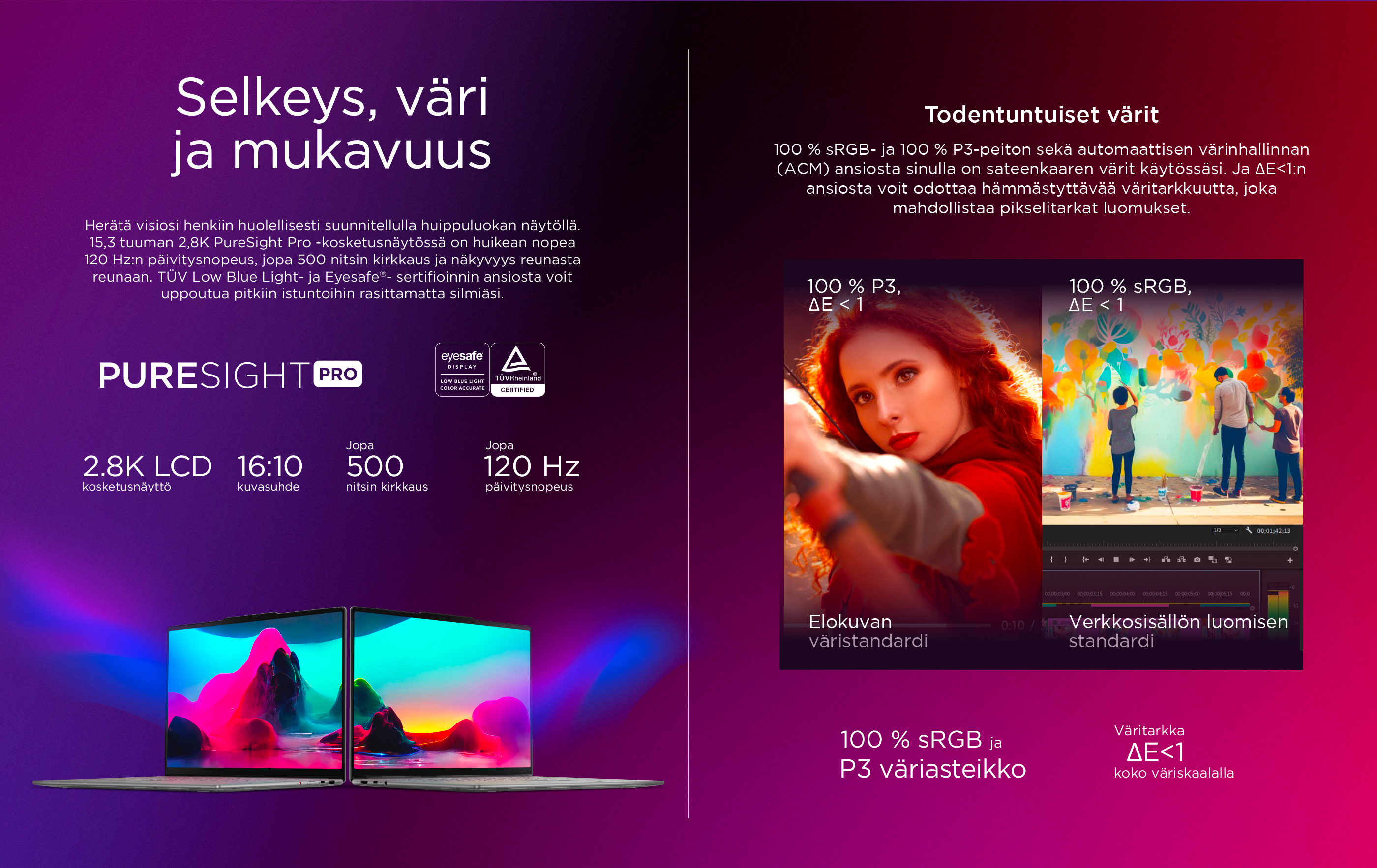Lenovo Yoga Aura Edition - PureSight: selkeys, värikylläisyys ja käyttömukavuus