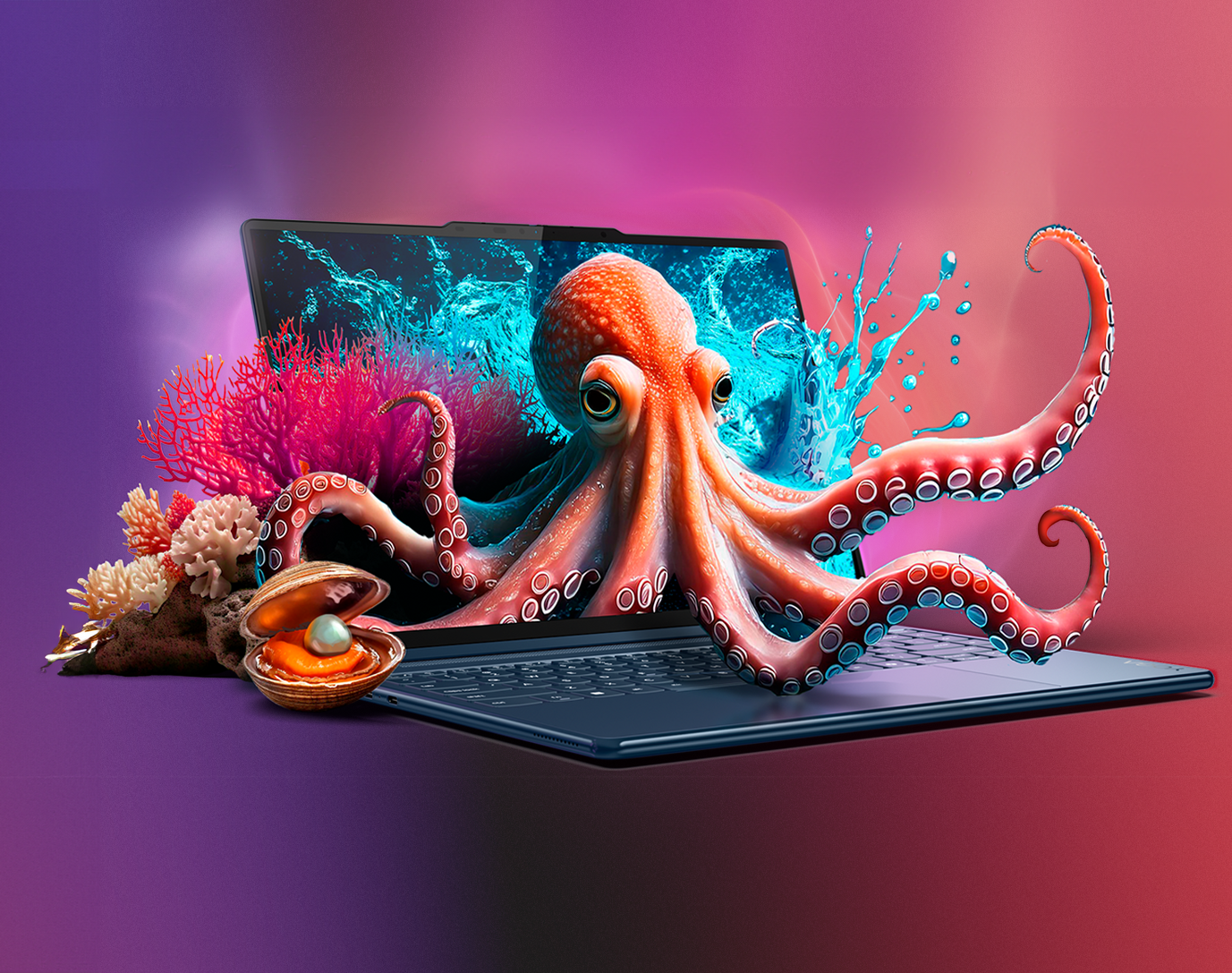 Lenovo Yoga 9i 2-in-1 Aura Edition – 2,8K OLED Puresight -näyttö