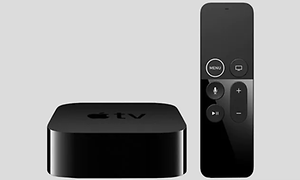 Apple TV ja musta kaukosäädin