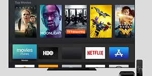 apple tv:n aloitusnäyttö