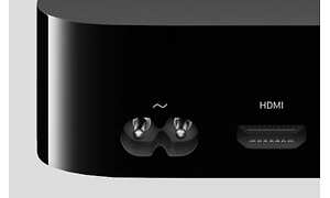 virtajohdon liitäntä Apple TV:n takaosassa
