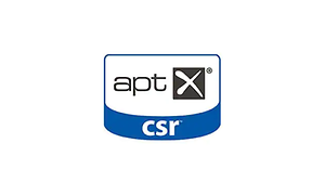 aptX-logo valkoisella taustalla