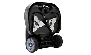 Robottiruohonleikkuri kuvattuna alhaalta päin