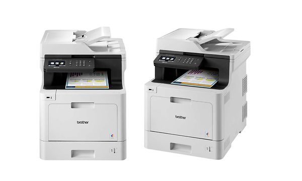 Kaksi Brother MFCL8690CDW -tulostinta vierekkäin