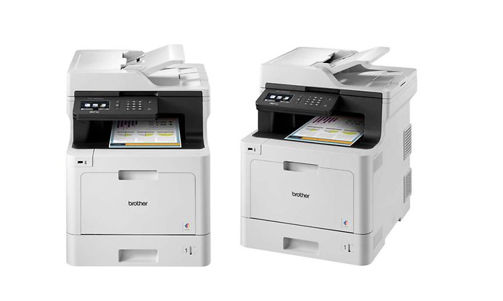 Kaksi Brother MFCL8690CDW -tulostinta vierekkäin