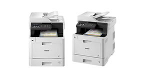 Kaksi Brother MFCL8690CDW -tulostinta vierekkäin