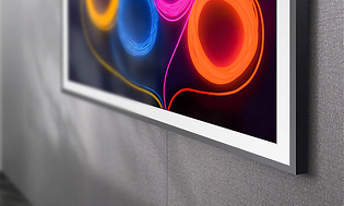 Lähikuva Samsungin kehyksen 2020 alaosasta