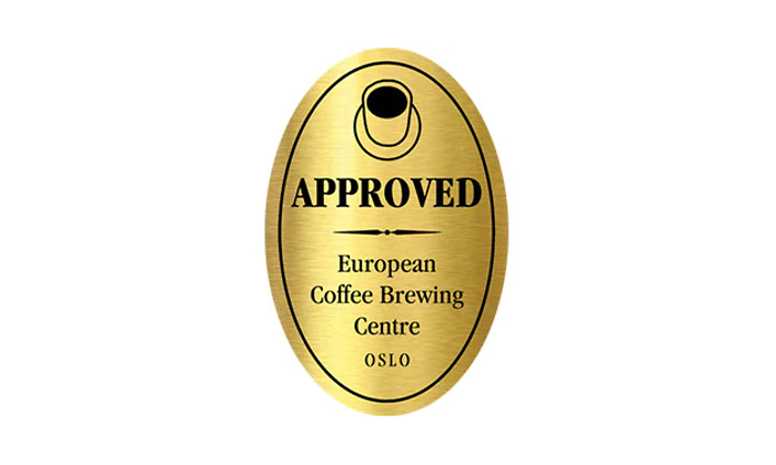ECBC-hyväksynnän kullan värinen merkki