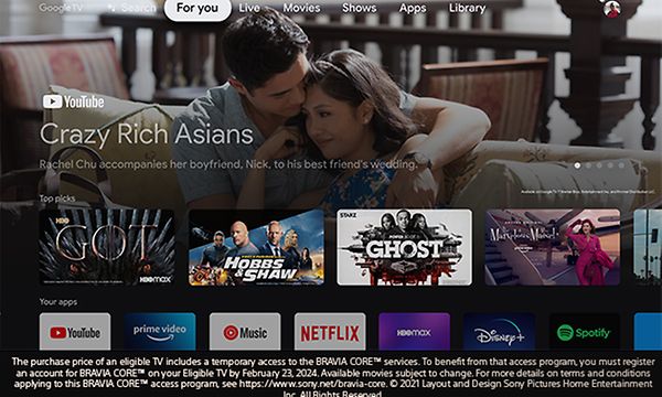 sony-tv ja Youtube-sovellus