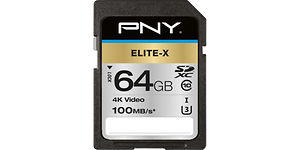Tuotekuva PNY Elite-X SDXC -muistikortista
