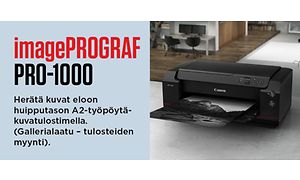 Canon imagePROGRAF PRO 1000 ja tuoteteksti suomeksi