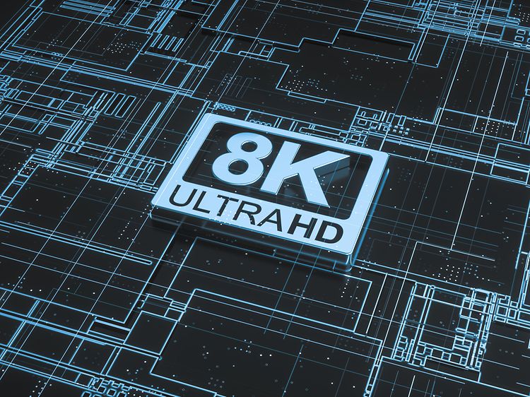 8K-UltraHD-tekstillä