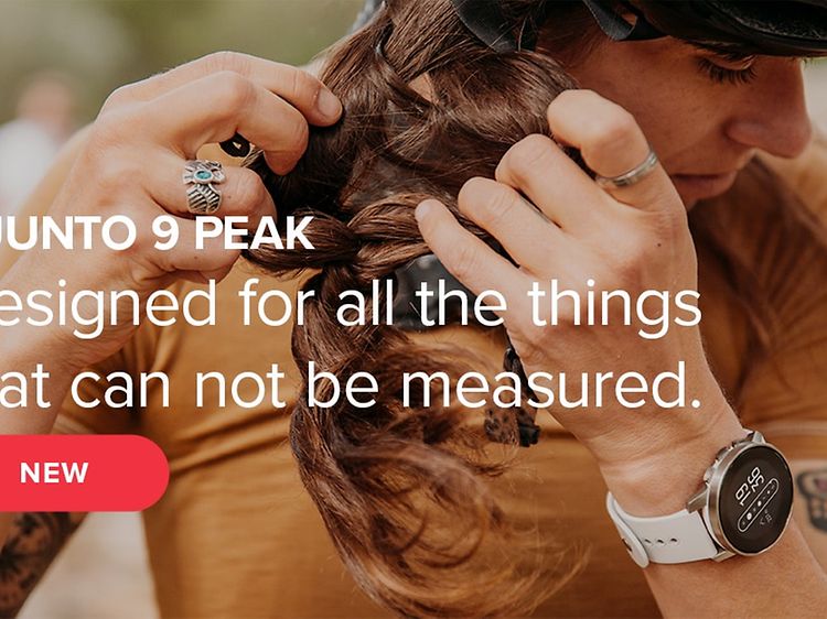 Suunto 9 Peak ja teksti 'Designed for the things that can not be measured'
