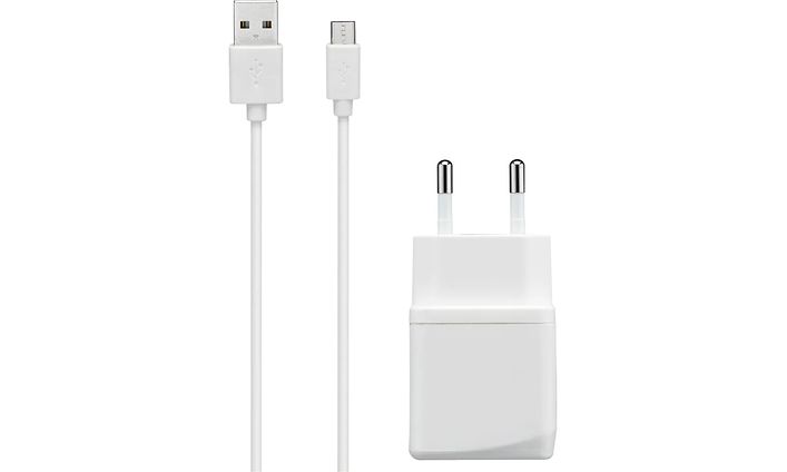 Valkoinen Sandstrøm Micro USB -seinälaturi