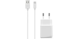 Valkoinen Sandstrøm Micro USB -seinälaturi