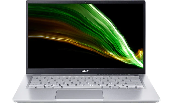 Hopeanvärinen Acer-kannettava