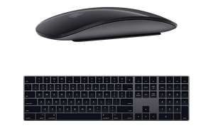 Apple Magic Keyboard-näppäimistön ja Magic Mouse-hiiren tuotekuvat