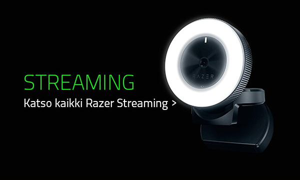 Gaming - Razer - FI - musta versio - striimaus suoratoisto