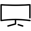 screen icon black and white 600x450