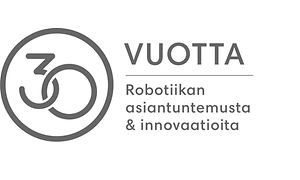 Siivousrobotti - 30 vuotta robotiikan asiantuntemusta -banneri