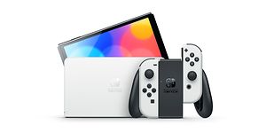 Valkoinen Switch OLED model -konsoli