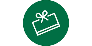 Lahjakortti-logo vihreällä taustalla