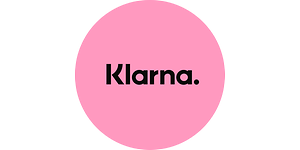 Klarna-logo ympyrän muotoisella taustalla