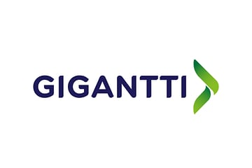 Gigantin vihreä logo valkoisella taustalla