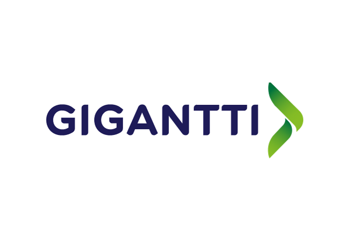 Gigantin vihreä logo valkoisella taustalla