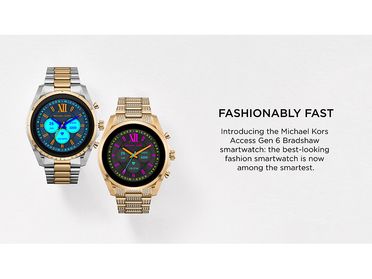 Kaksi Michael Kors Access Gen 6 Smartwatch Bradshaw -älykelloa