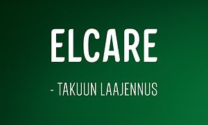Elcare -takuun laajennus valkoinen teksti vihreällä taustalla