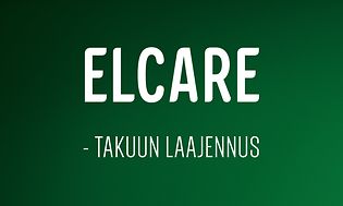 Elcare -takuun laajennus valkoinen teksti vihreällä taustalla