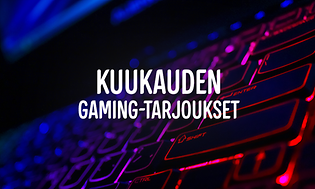 Kuukauden gaming-tarjoukset teksti ja pelinäppäimistö