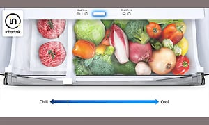 Samsung-jääkaappi Optimal Fresh -laatikolla
