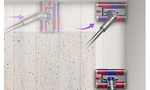 Dyson Omni-Glide легко преодолевает препятствия