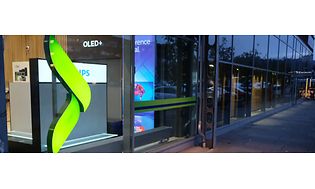 Katukuva Gigantin myymälän julkisivusta, jossa näkyy ikkunassa yrityksen logo