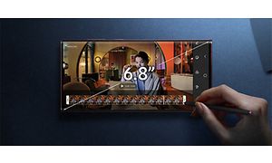 Galaxy S22 Ultra ja sen näytön koko tuumissa