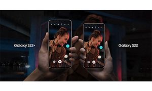  Galaxy S22 Plus ja Galaxy S22 vierekkäin
