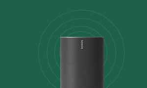 Sonos Move -kaiutin vihreällä taustalla