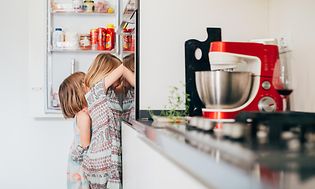 MDA - Jääkaapit - Kaksi lasta tutkimassa jääkaapin sisältöä