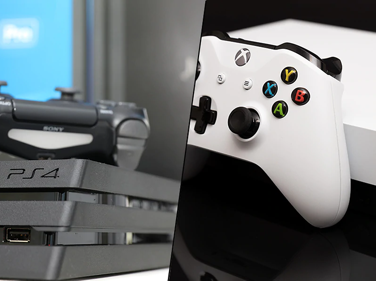 PS4 ja Xbox One X -kollaasi