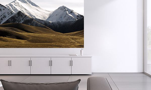 Ruutukaappaus lumihuippuisista vuorista 