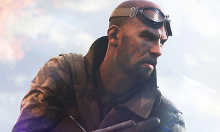 Visuaalinen kuvakaappaus Battlefieldistä - Järkähtämätön sotilas katsoon sivulle