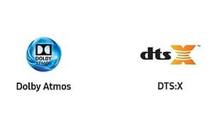 Dolby Atmos and DTS:X logot