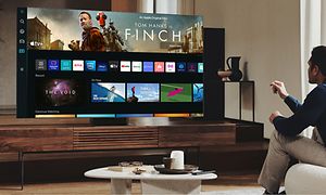 Samsung-QLED TV, jossa on sovelluksia